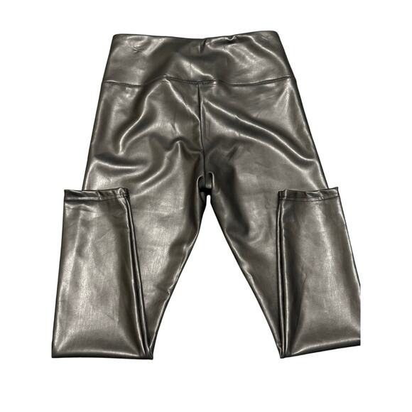 Rachel Zoe 8 high rise & waisted black soft faux leather ankle step in pants - Picture 8 of 10